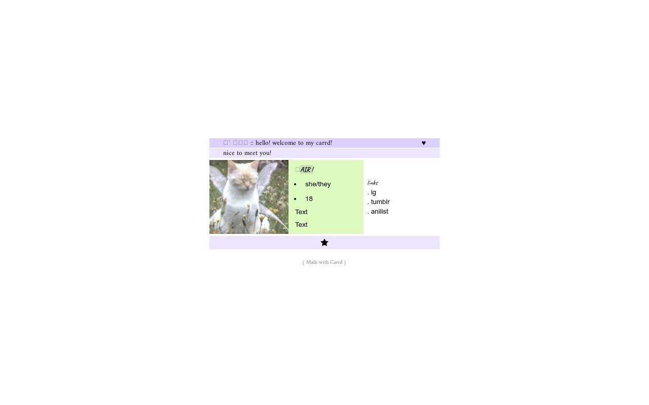 Carrd profile picture for @cre